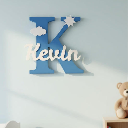 Letra Decorativa Personalizada con Siluetas