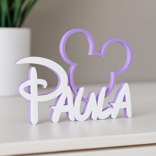 Silueta de Mickey con Nombre