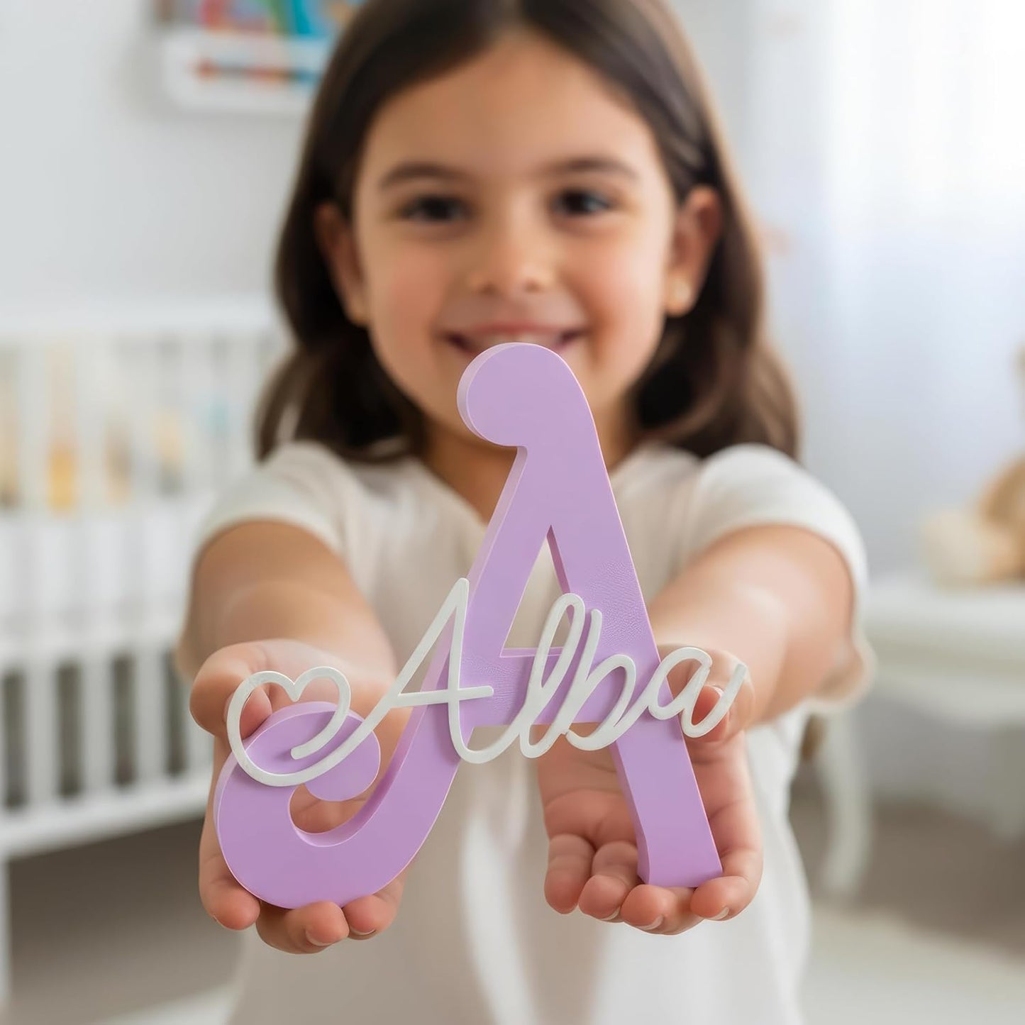 Letra decorativa personalizada con nombre – Regalo infantil único