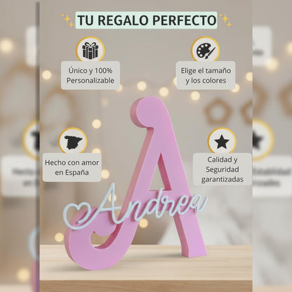 Letra decorativa personalizada con nombre – Regalo infantil único