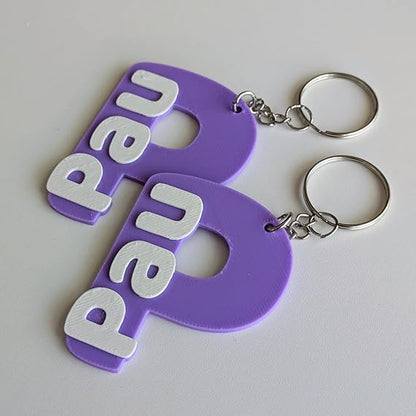 Llaveros Personalizados con Inicial y Nombre