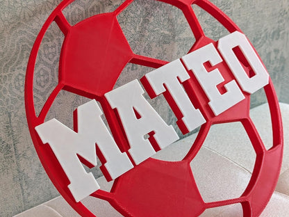 Pelota de Fútbol decorativa con nombre