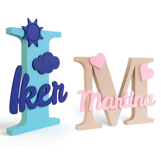 Letra Decorativa Personalizada con Siluetas